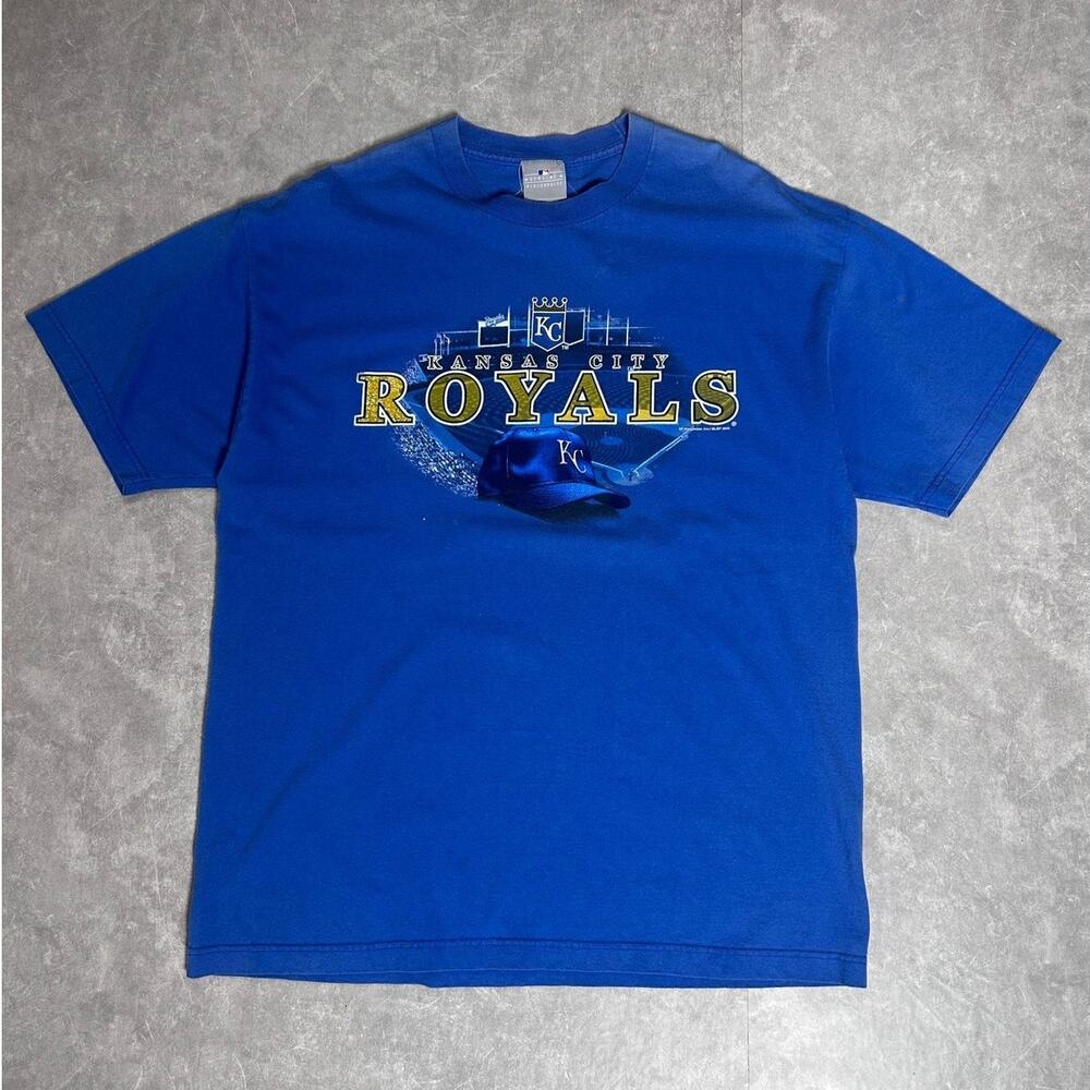 2000s Vintage Kansas City Royals MLB Blue T Shirt -XL